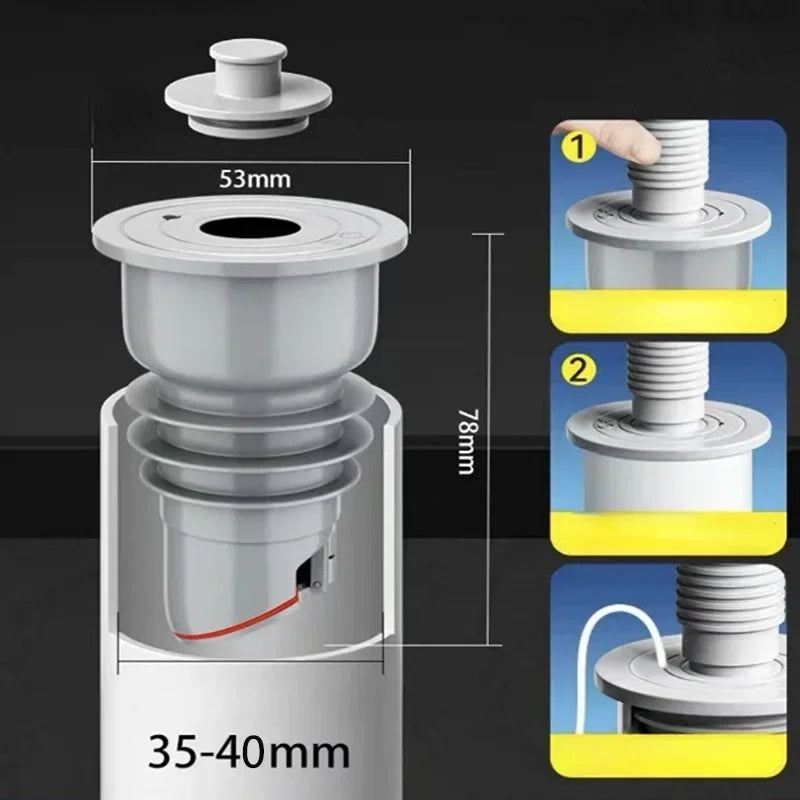Floor Deodorizing Bathroom Accessories Core Drain Trap Water Pipe Plug Anti-blocking Kitchen Sink Drain Filter Shower Drains Peaceful Pleasures Health and Wellness 35-40mm