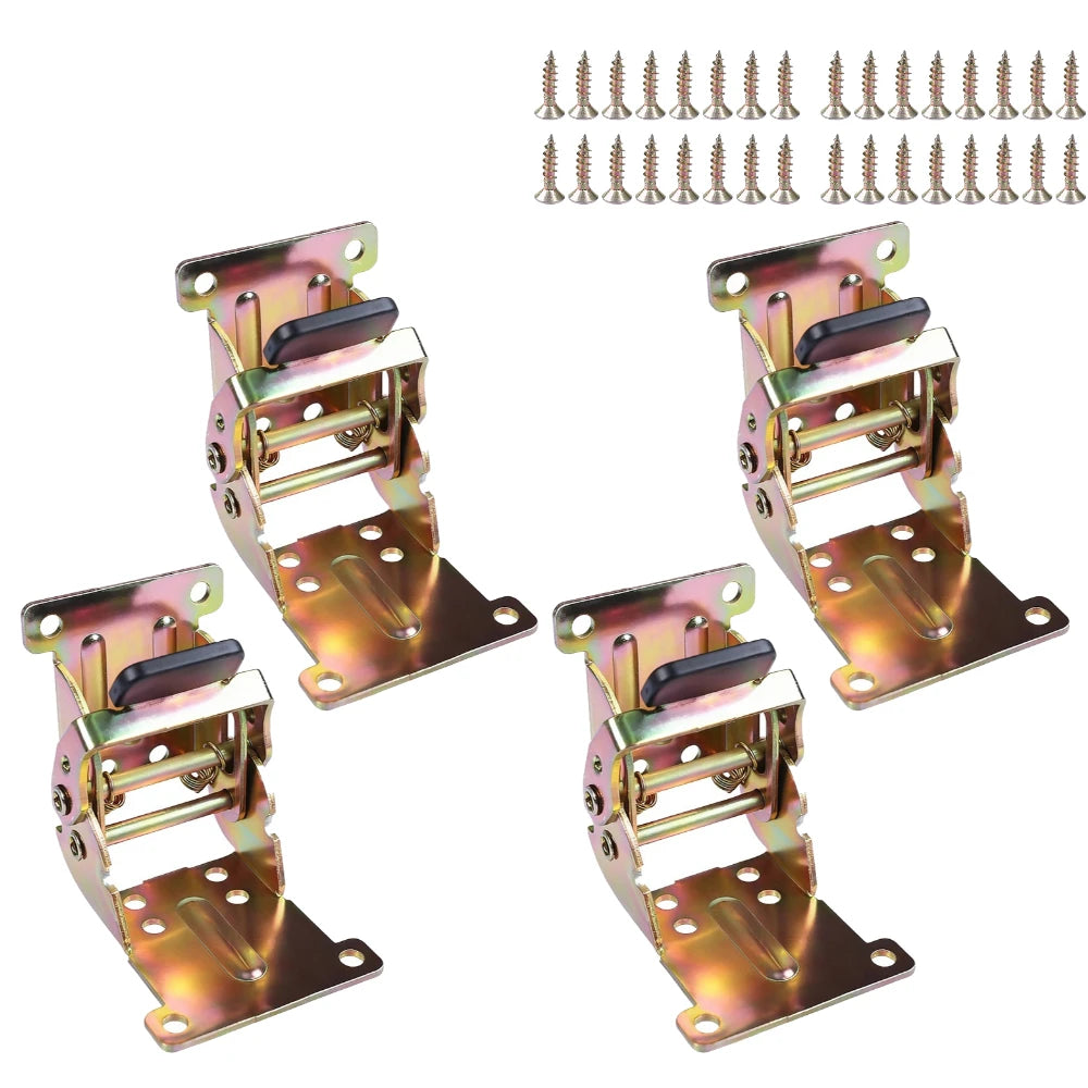 Self-Locking Folding Leg Hinge Bracket 0-90-180° + Screws