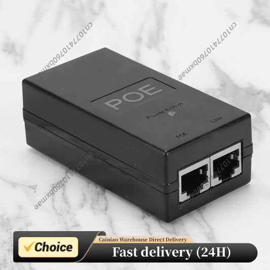 Desktop POE Injector 10/100/1000Mbps/1G/2G Power Supply Input 100V-240V Output 24V 0.5A for Home Accessories Peaceful Pleasures Health and Wellness Default Title