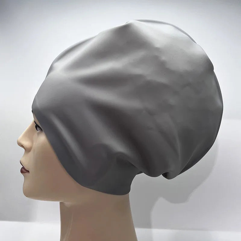 Large Silicone Swim Cap for Long Hair – Anti-Slip Waterproof