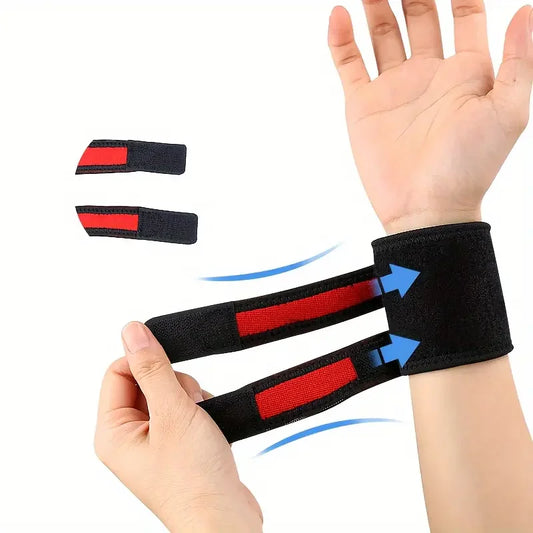 One Piece Adjustable Thin style Wrist Brace with Wraps Support for Tendonitis,Tennis, Golf,and Ganglion Cyst Relief-Single Peaceful Pleasures Health and Wellness