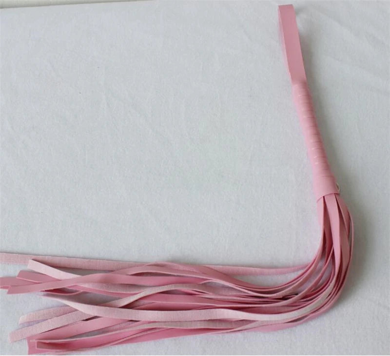 1PC PU Leather Horsewhip Riding Sports Equipment Anti-Slippery Handle Black Horse Whip Riding Horse Supplies Peaceful Pleasures Health and Wellness Pink