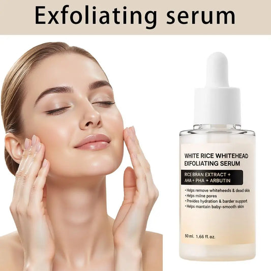 Exfoliating Serum Duo 50ml Korean Serum Drops White Rice Whitehead Black Rice Blackhead Essence Help Remove Blackheads Dead Skin Peaceful Pleasures Health and Wellness