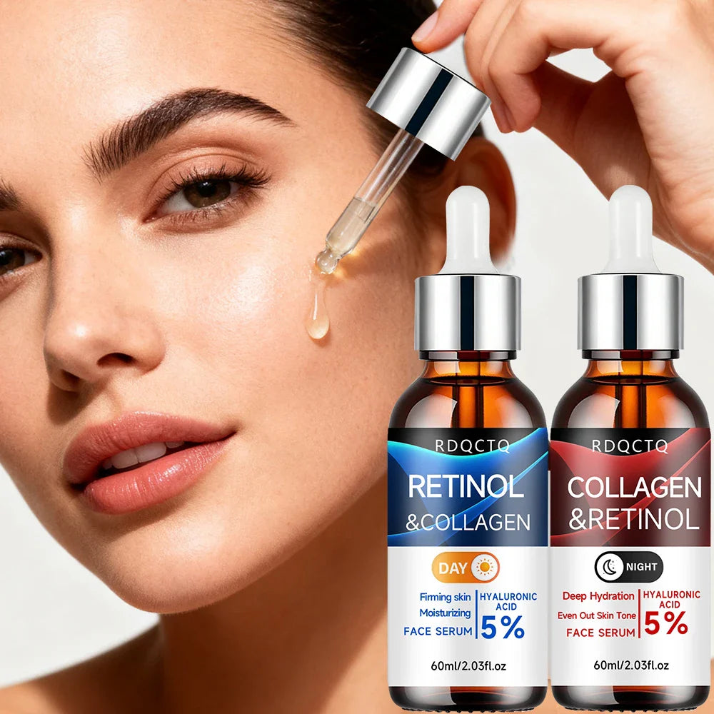 Retinol & Collagen Day Night Serum 2-Pack | Hyaluronic Acid