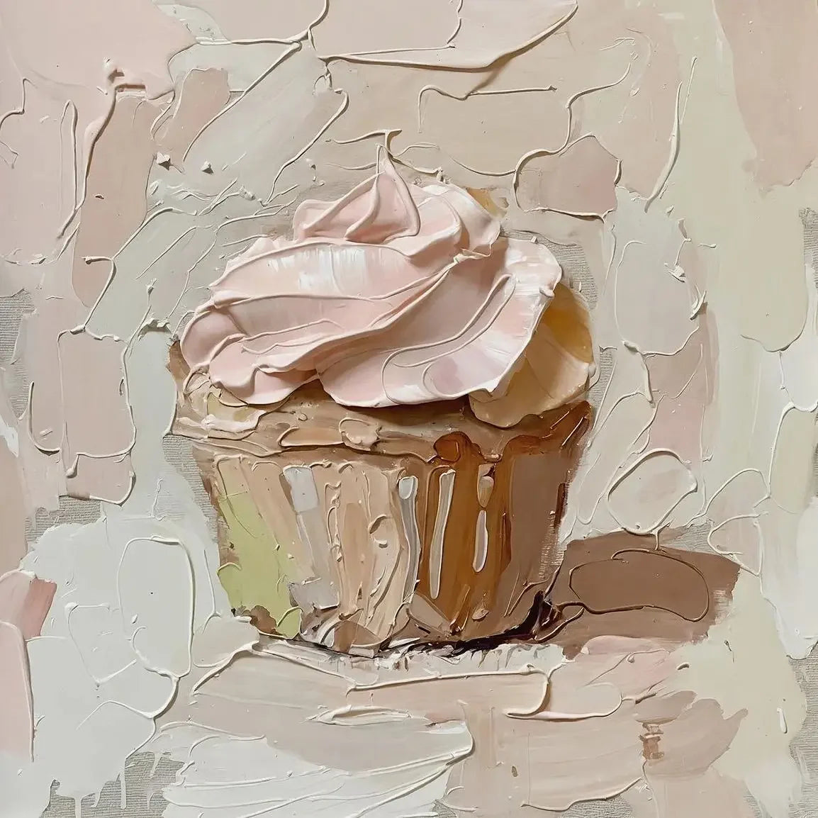 Retro Dessert Cupcake Cake Canvas Wall Art | Kitchen Bakery Decor