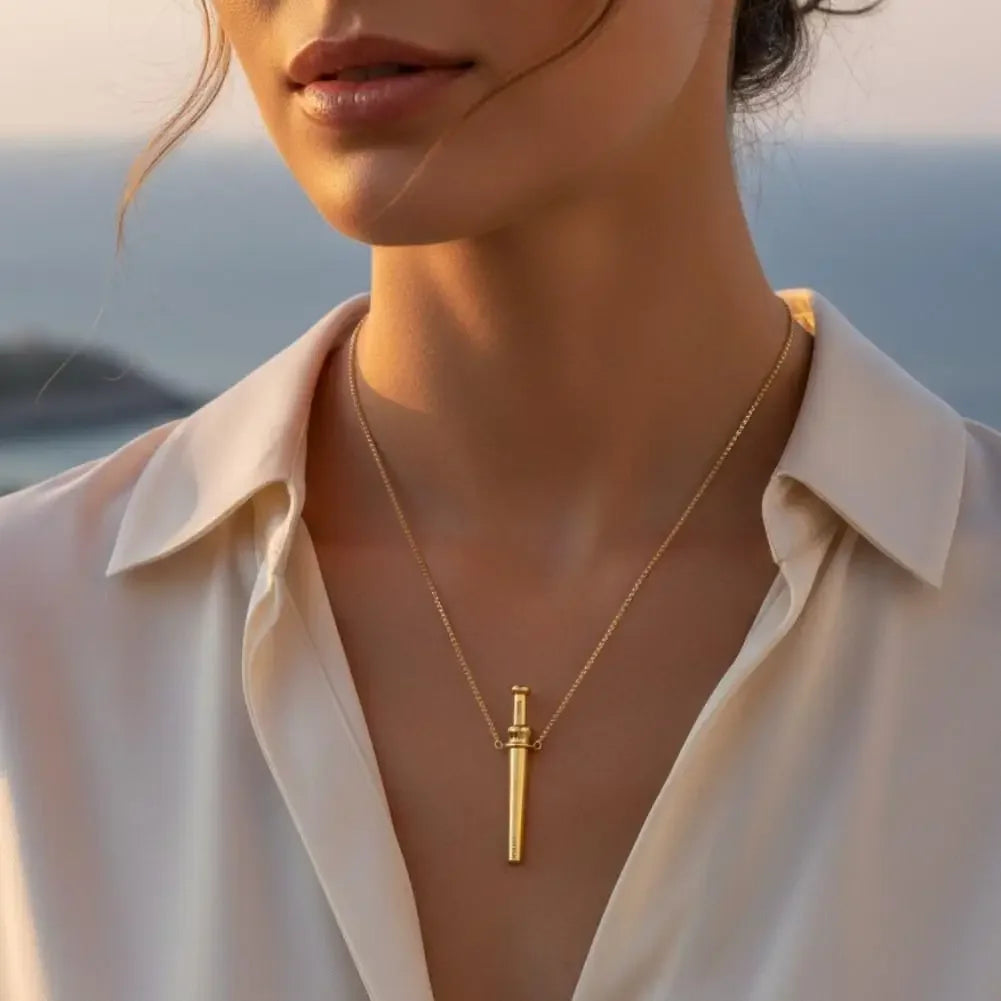 Anxiety Breathing Necklace Meditation Pendant for Stress Relief Natural Calm Quit Vaping Tool for Mindfulness Exercises Peaceful Pleasures Health and Wellness