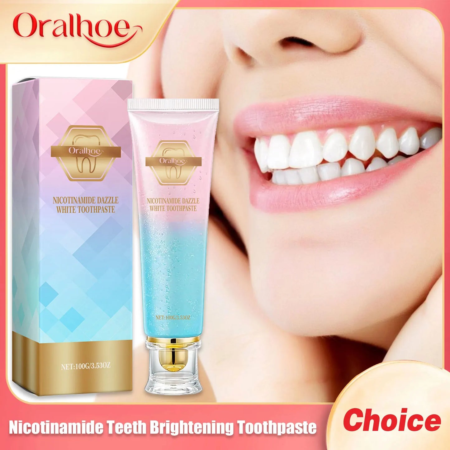 Oralhoe Nicotinamide Whitening Toothpaste | Stain Remover 100g
