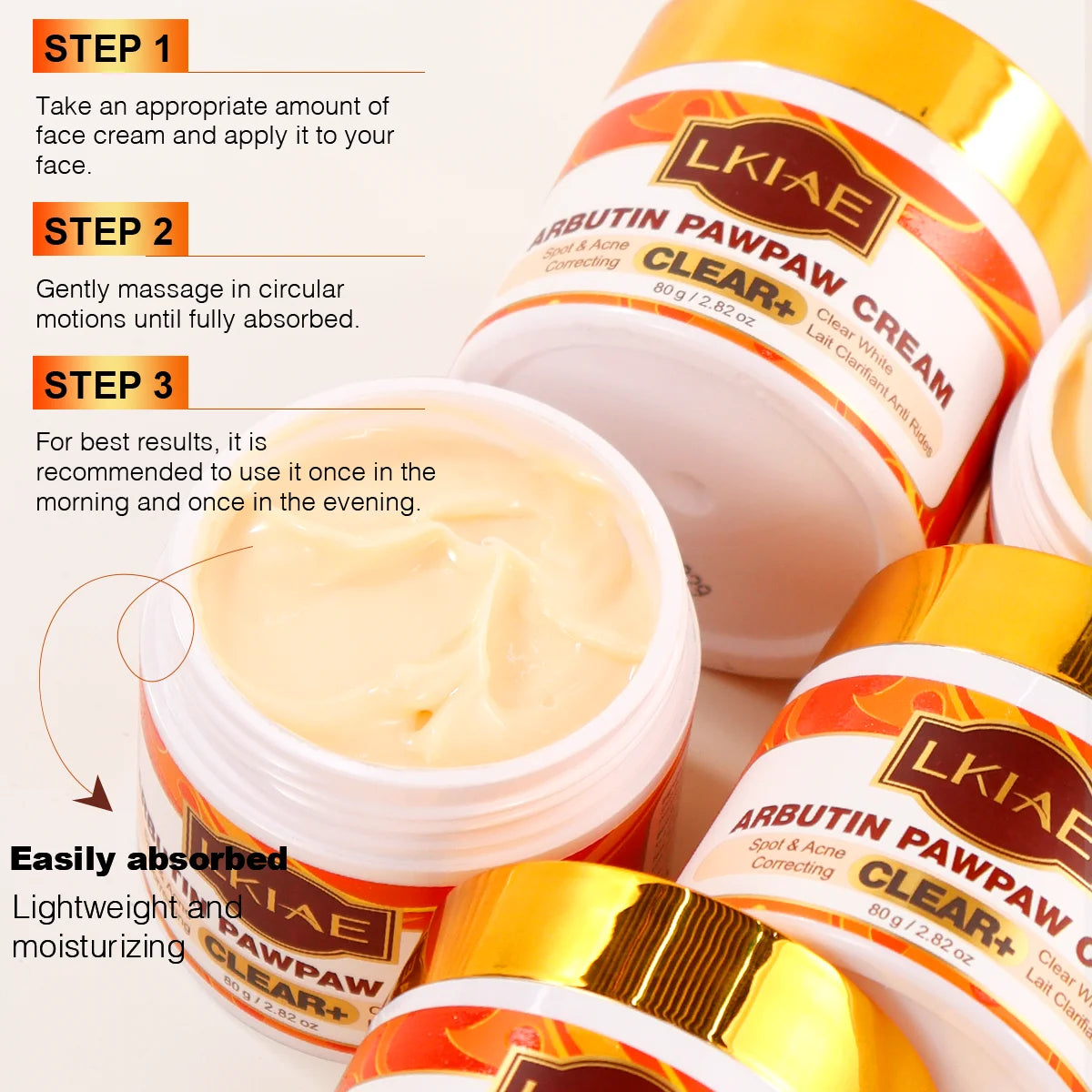 AILKE Arbutin Pawpaw Brightening Face Cream – Dark Spot, 80ml