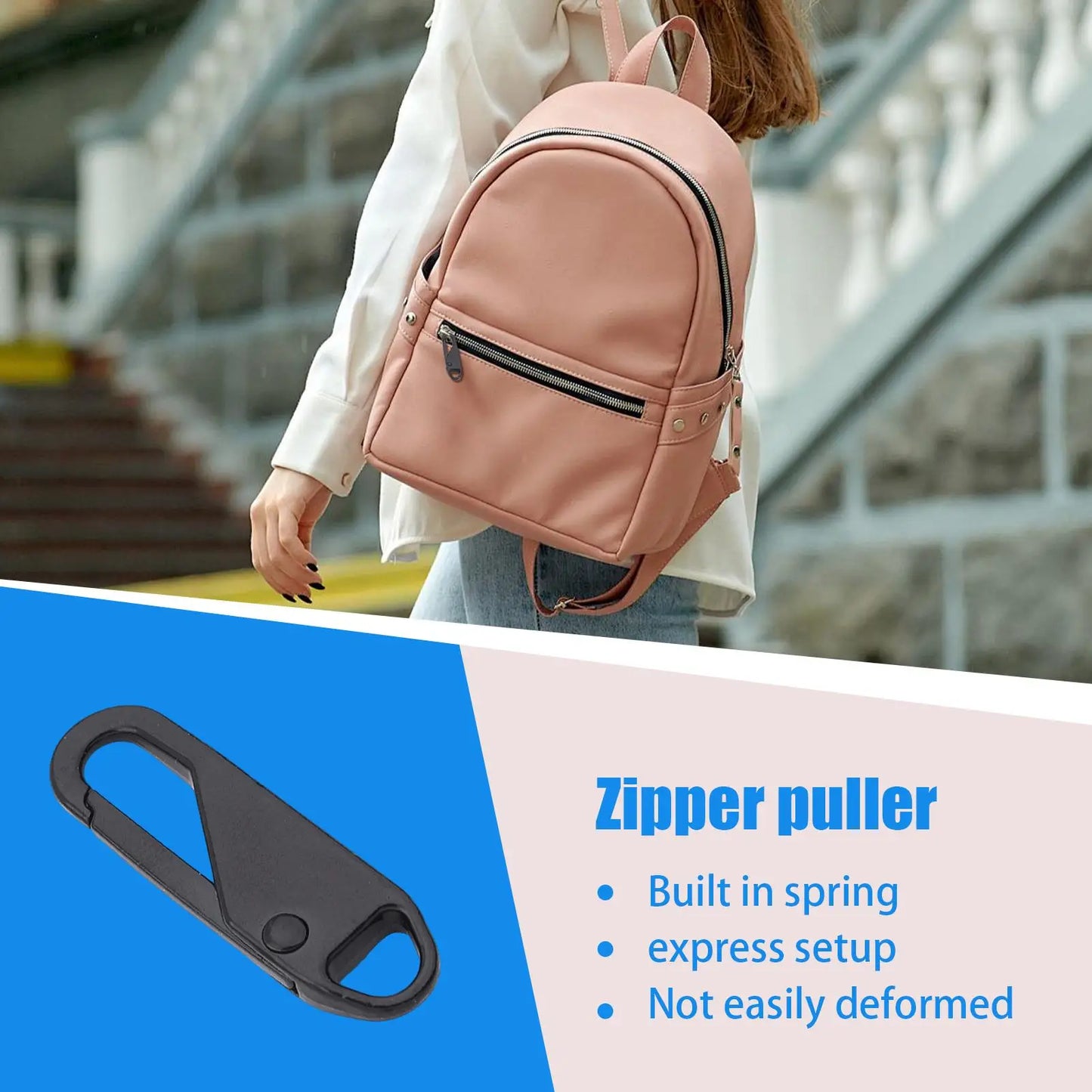 Metal Zipper Pull Replacement for Luggage, Backpacks & Jackets