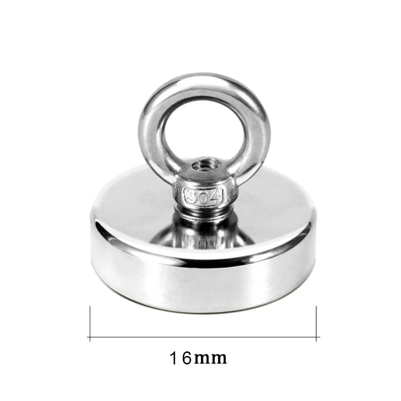 N52 Neodymium Fishing Magnet | Strong Search Hook 9–61kg