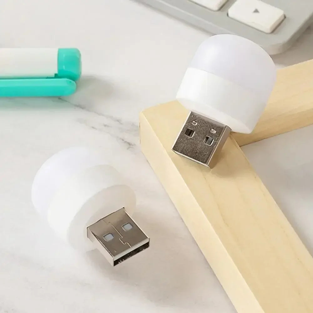 Mini USB LED Night Light – Warm & Cool White Desk Lamp