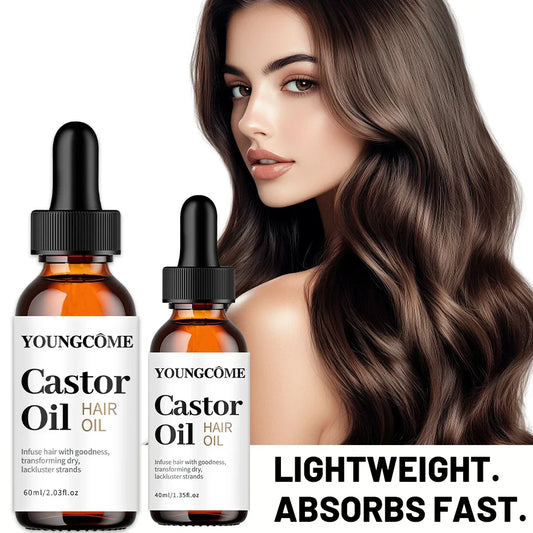 YOUNGCOME Castor Hair Oil Serum – Frizz Control & Shine Hair Oil Serum Oasis Select 60ml