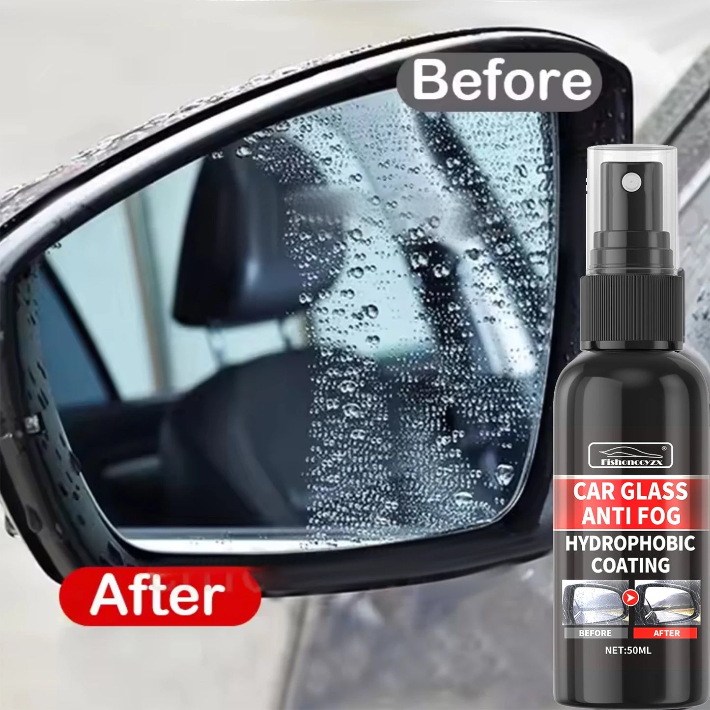 Car Glass Anti-rain Water Spray Repellent Nano Coating Hydrophobic Waterproof Agent Oil Film Removing Auto Glass Film Agent Peaceful Pleasures Health and Wellness