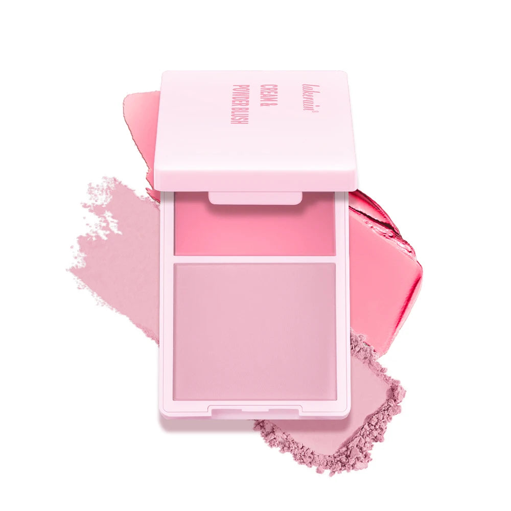 Creme & Powder Blush Duo Long Wearing Matte & Dewy Finish High Pigment Pink Candy Peach Blush Palette Vibrant Orange Red Blush Peaceful Pleasures Health and Wellness 2