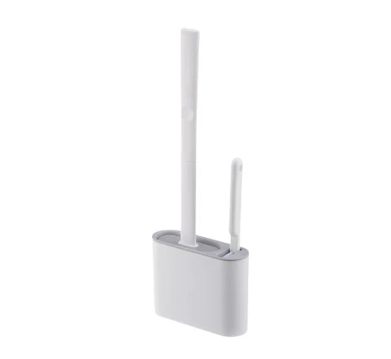 Toilet Brush with No Dead Corners, a Brush Tool for Household Toilet Washing, Wall Mounted Toilet Cleaning Set Peaceful Pleasures Health and Wellness Grey