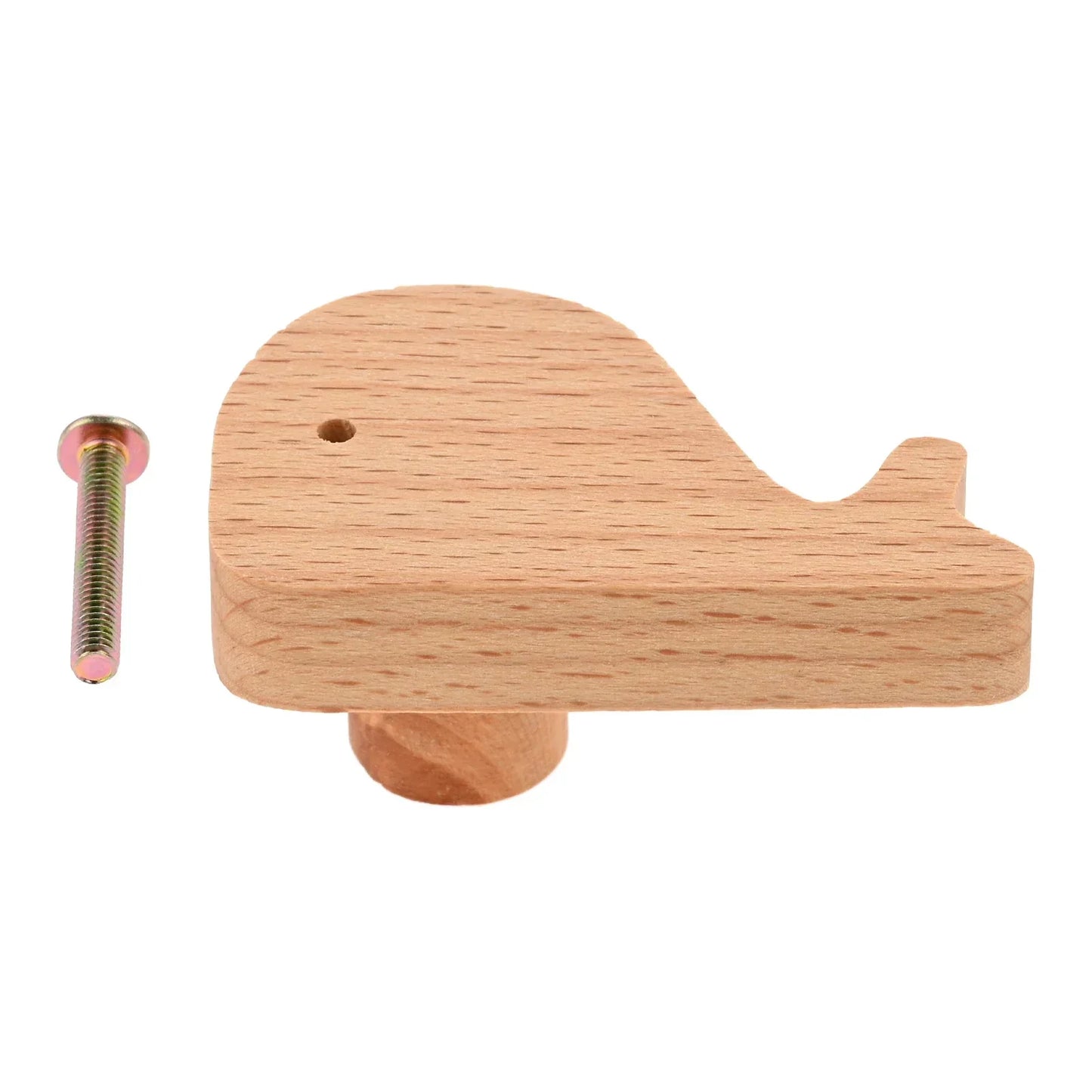 Cute Animal Wooden Cabinet Knobs & Drawer Handles w/ Screw
