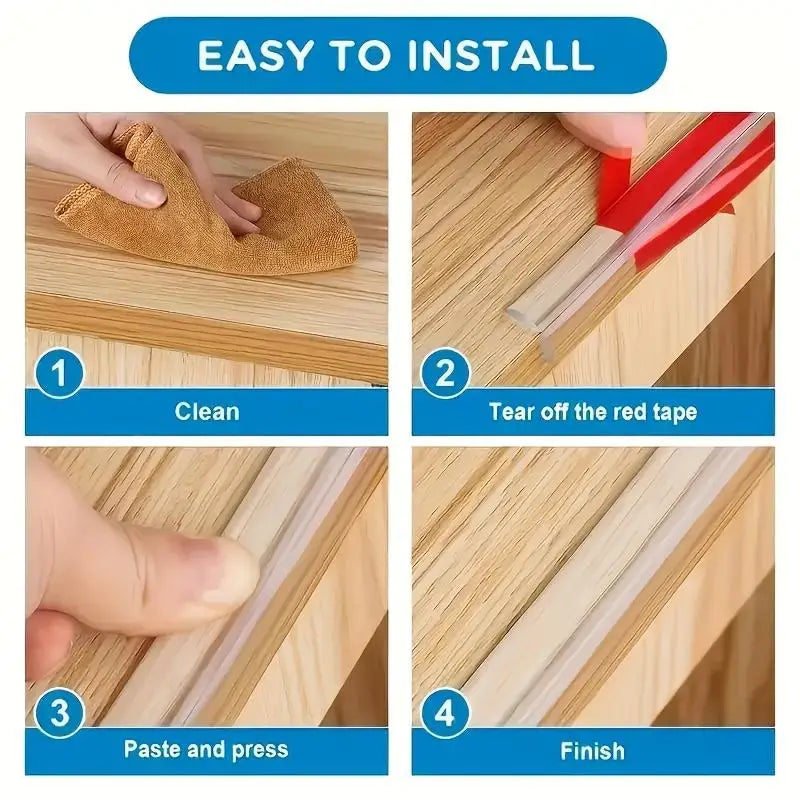 Clear Furniture Corner Guards Baby Proofing Thick Soft Rubber Edge Protector Strips Invisible Tape for Table Desk Cabinet Peaceful Pleasures Health and Wellness