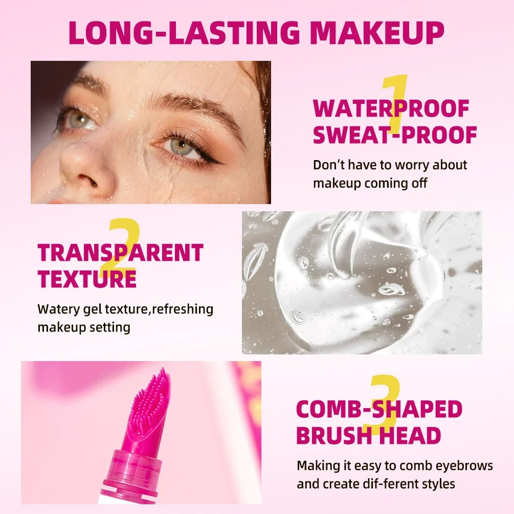 QIBEST New Comb-shaped Brush Head Transparent Eyebrow Styling Cream Long Lasting Clear Eyebrow Styling Gel Eyebrow Makeup Tools Peaceful Pleasures Health and Wellness