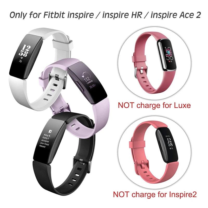 Charger for Fitbit Inspire HR, Fitbit Inspire, Fitbit Ace 2, Replacement USB Charging Cable Cord for Fitbit Inspire & Inspire HR Peaceful Pleasures Health and Wellness