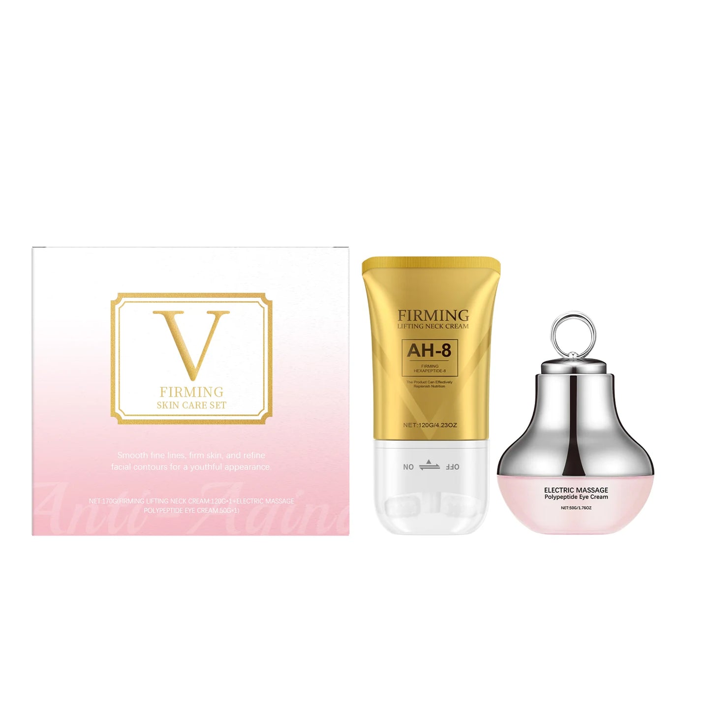 Face Firm Care Kit Tighten Eye Skin Improve Neck Firmness Relieve Skins Fatigue Brighten Tone Nourish Face Shaping Contour Kit Peaceful Pleasures Health and Wellness 1set