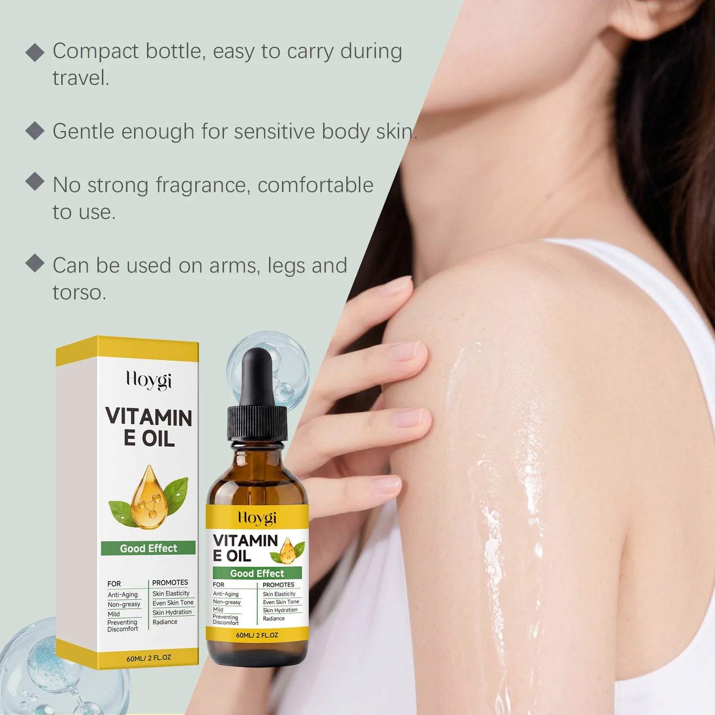Vitamin E Oil for Face, Body, Nails & Hair – Hydrating 60ml