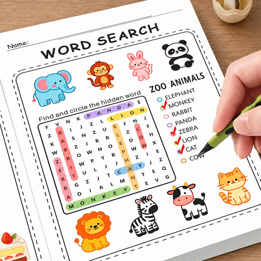 Preschool Word Search Coloring Book 32 Pages 256 Words Puzzles Kids Peaceful Pleasures Health and Wellness