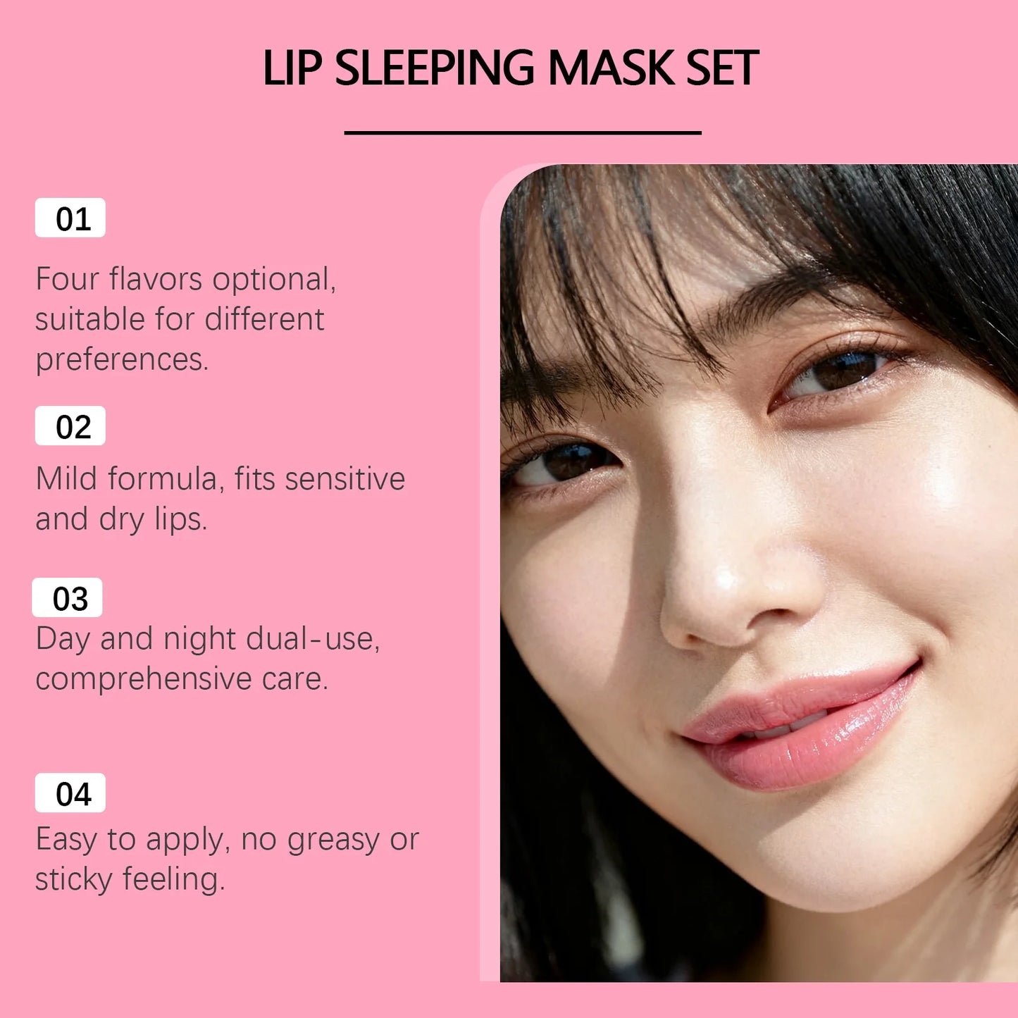 EELHOE 4-Flavor Lip Sleeping Mask Set – Hydrate & Repair Lips