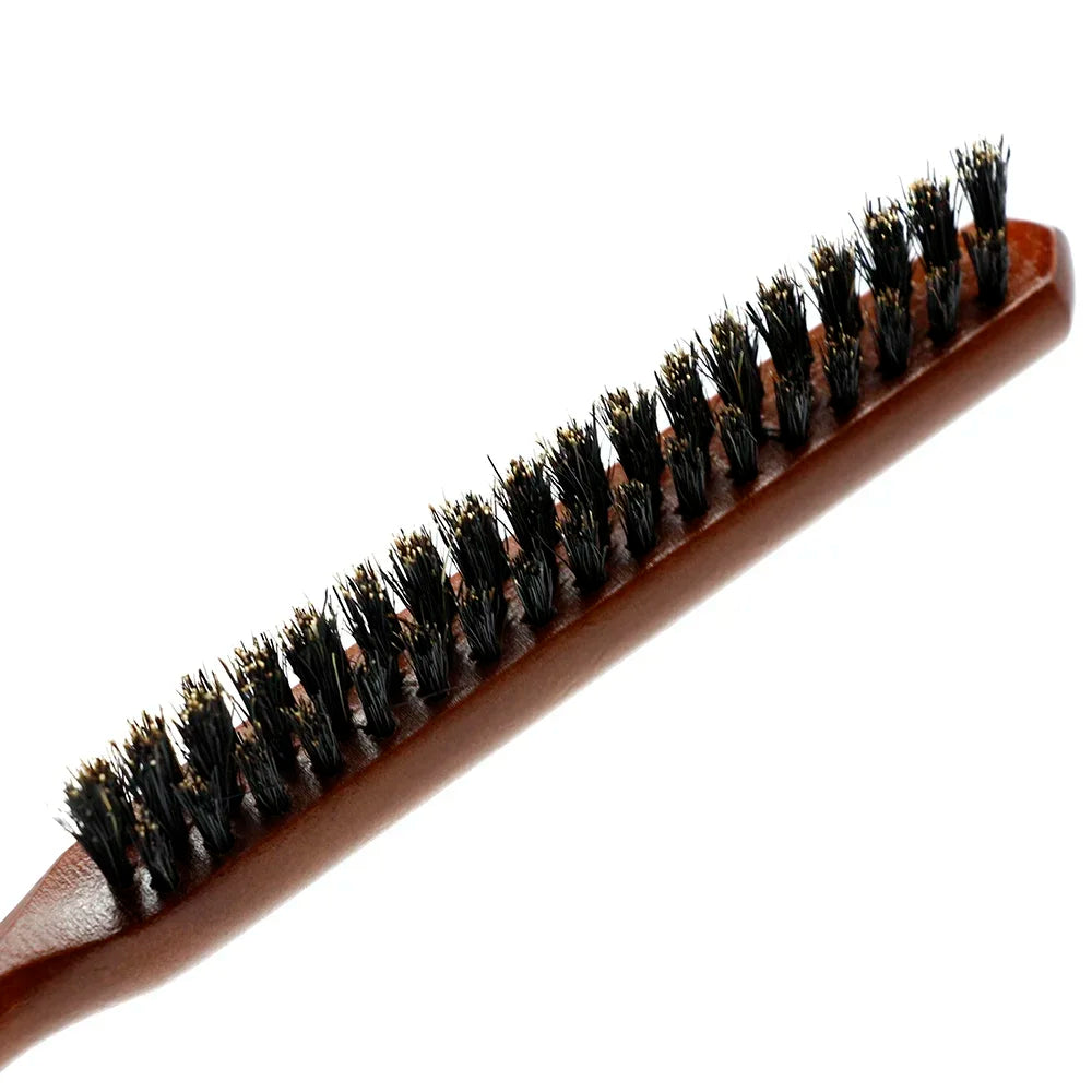 Natural Boar Bristle Hair Brush – Anti-Static Wood Handle Comb Boar Bristle Hair Brush Peaceful Pleasures Health and Wellness