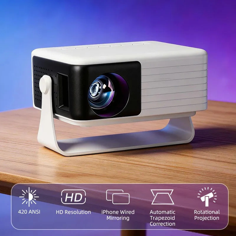 AUN Y3 Mini LED Projector 1080P Home Theater HDMI iPhone Mirror Peaceful Pleasures Health and Wellness