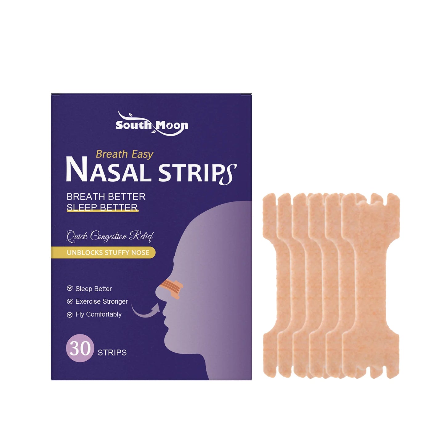 Gentle Nighttime Nasal Strips | Breathable, Unisex, All Skin Types