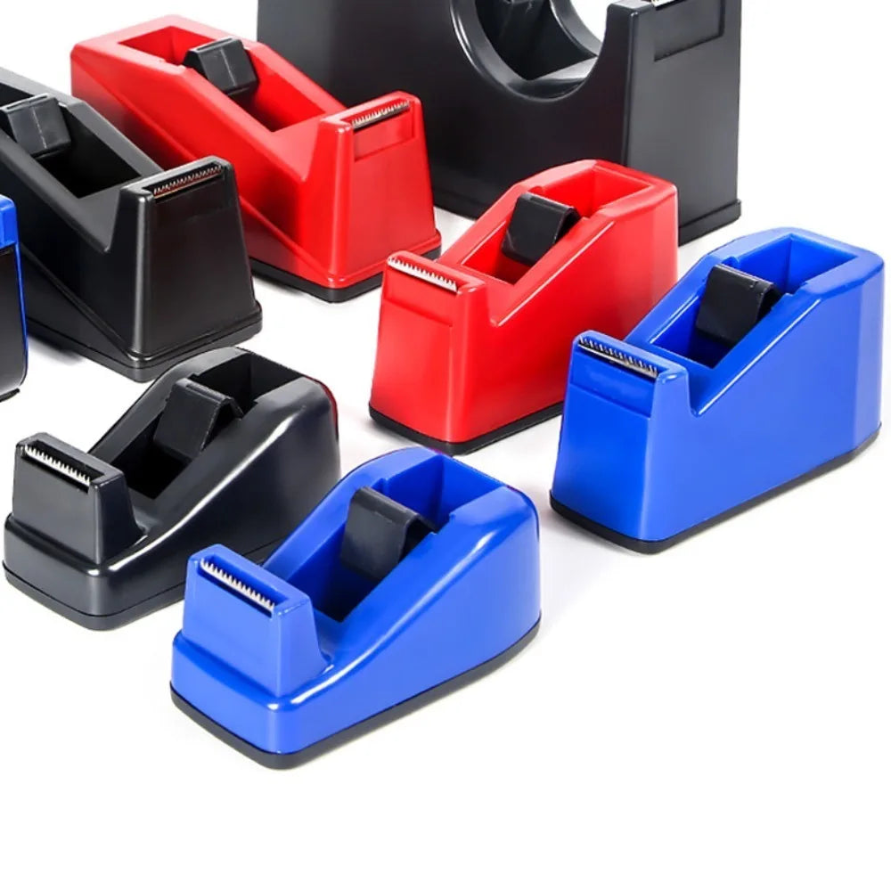 Desktop Tape Dispenser Non-Slip Base Plastic Stickys Tape Holder Clear Tape Cutter Handheld Portable Design Office Tape Cutter Peaceful Pleasures Health and Wellness