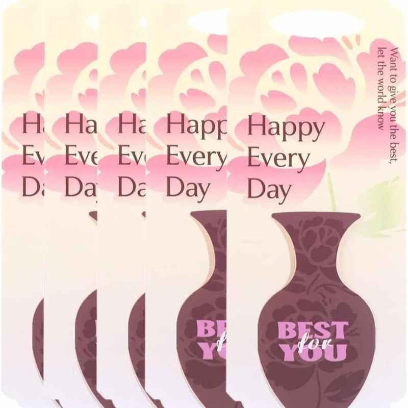 5-Pack Folding Flower Box DIY Bouquet Tote Gift Packaging