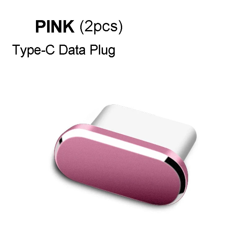 Metal Type-C Dust Plug USB Port Protector Cap – 2 Pack