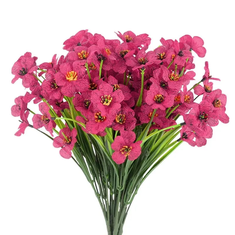 Artificial Violet Silk Flower Bouquet | Wedding & Home Decor