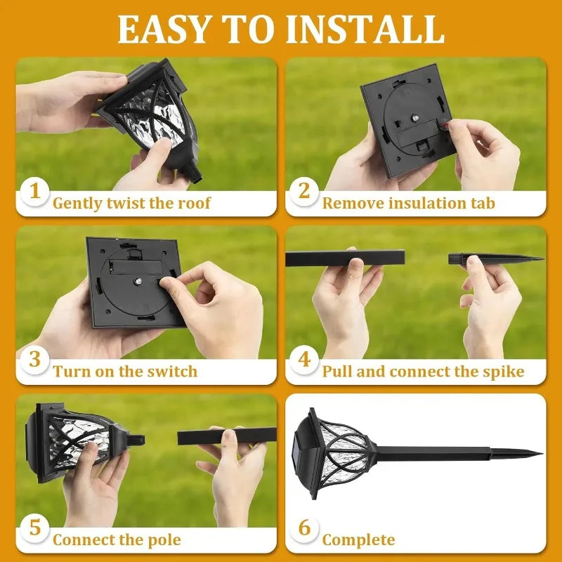 Waterproof Solar Lawn Spike Lights | Outdoor Garden Path Decor