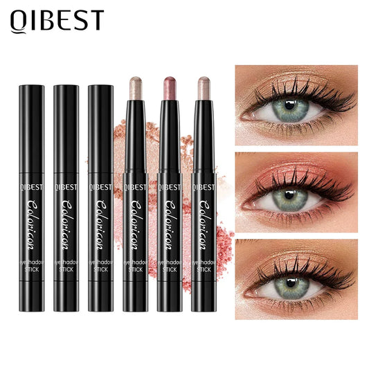 QiBest Glitter Eyeshadow Stick – Shimmer Highlighter & Liner Eyeshadow Stick Oasis Select