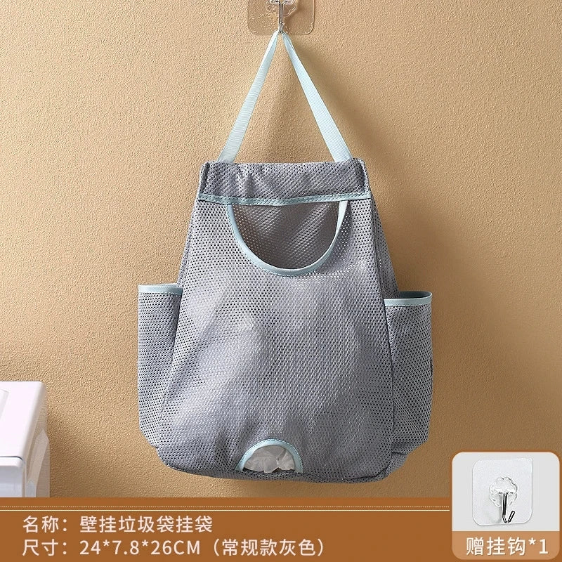 Wall-Mount Plastic Bag Holder & Dispenser | Washable Mesh