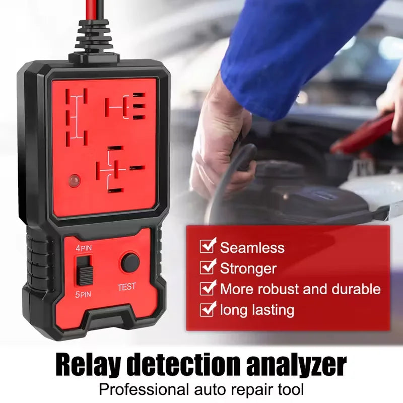12V Automotive Relay Tester – 4-Pin & 5-Pin with Battery Clamp Peaceful Pleasures Health and Wellness
