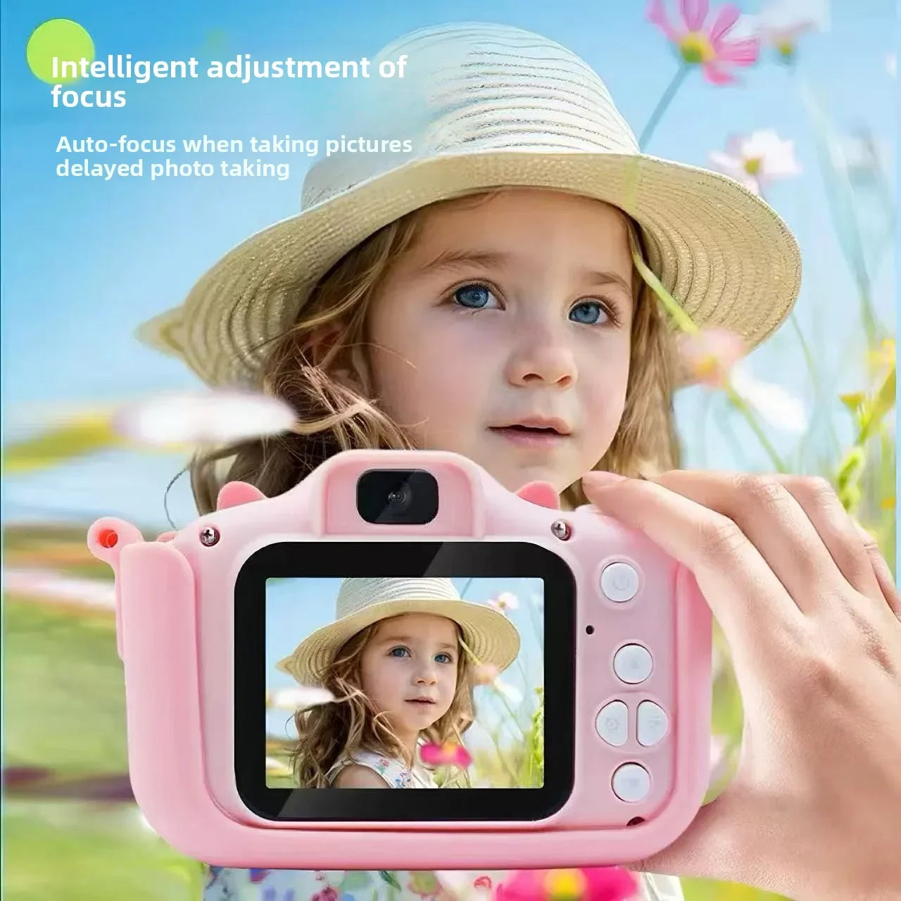 2026 Kids Digital Camera Mini DSLR Dual Lens HD Front Rear Camera Cartoon Portable Photo Video Shooting Toy Gift for Boys Girls Peaceful Pleasures Health and Wellness