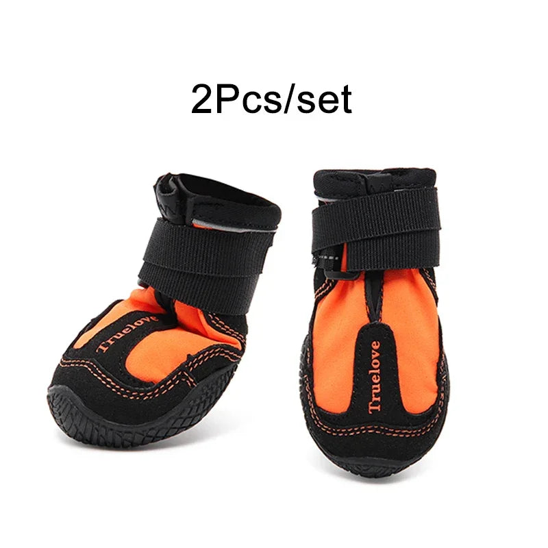 Truelove Water-Resistant Anti-Slip Dog Boots with Reflective | TLS4861 Peaceful Pleasures Health and Wellness Orange(2Pcs-set) 1-(Width-3.5CM) China Mainland