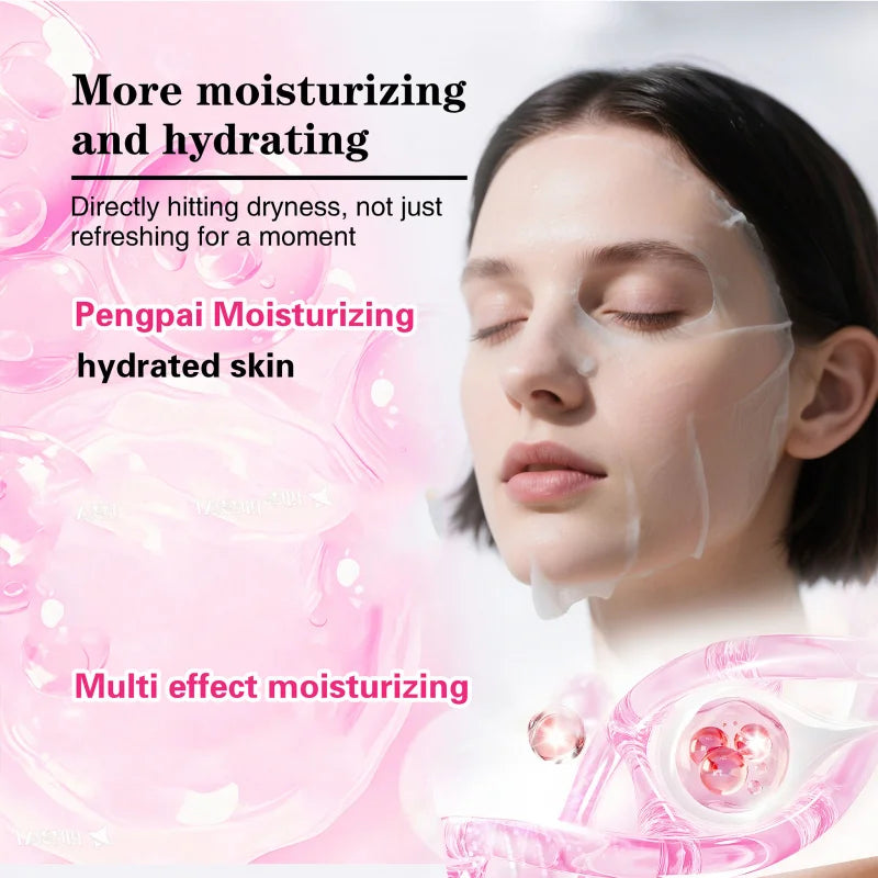 Gluta White Facial Mask Facial Care Moisturizing and Tender Skin Easy to Absorb Daily Skincare 10 Pieces / Box Peaceful Pleasures Health and Wellness