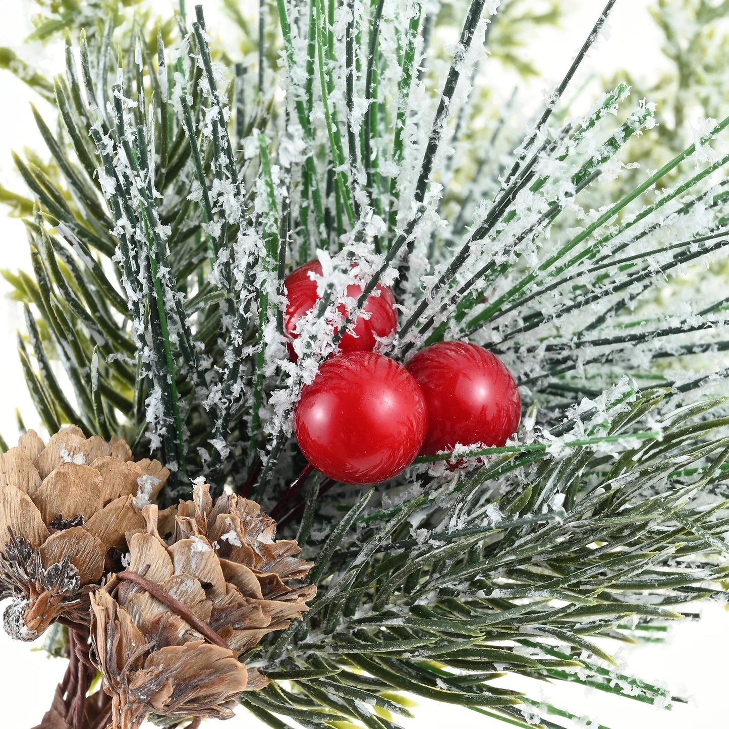 6-Pack Cedar Red Berry Christmas Napkin Rings | Holiday Decor