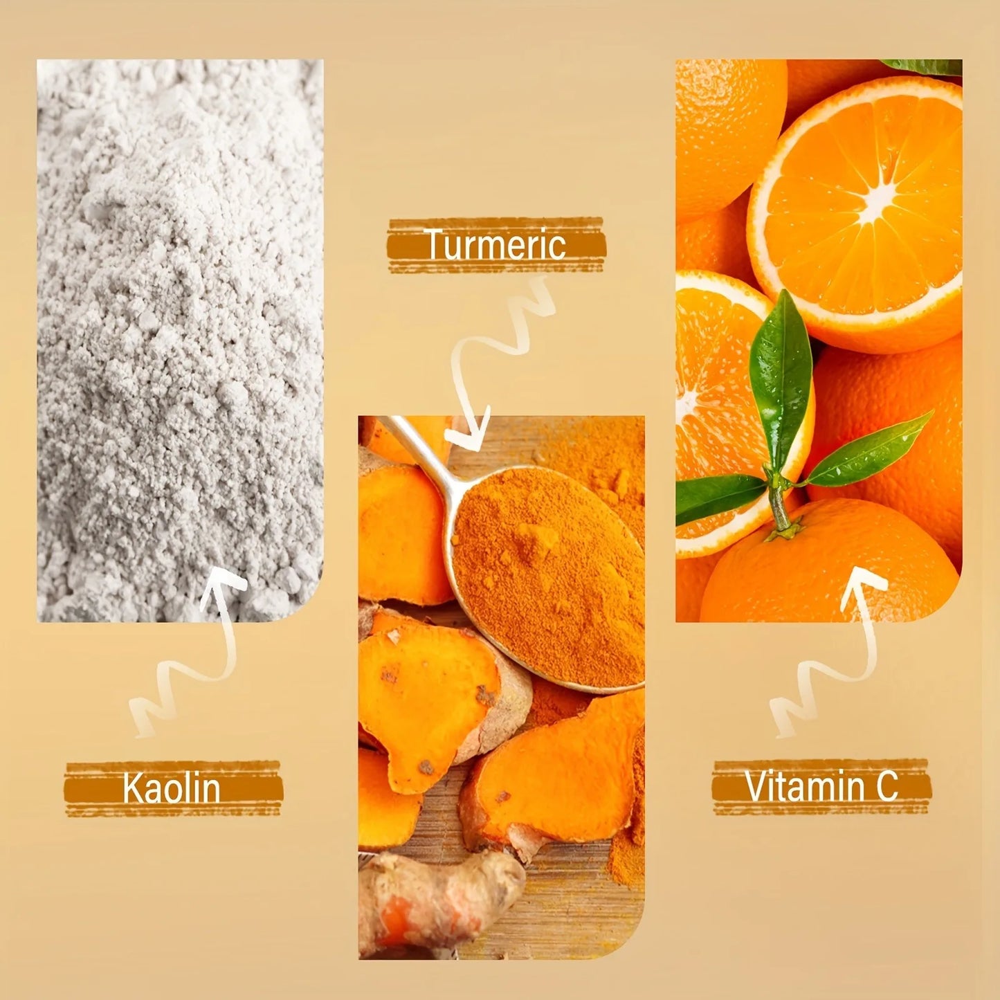 Vitamin C Exfoliating facial mask Turmeric Exfoliating facial mask Improve Pore Deep Cleaning facial mask Apply facial mask Peaceful Pleasures Health and Wellness