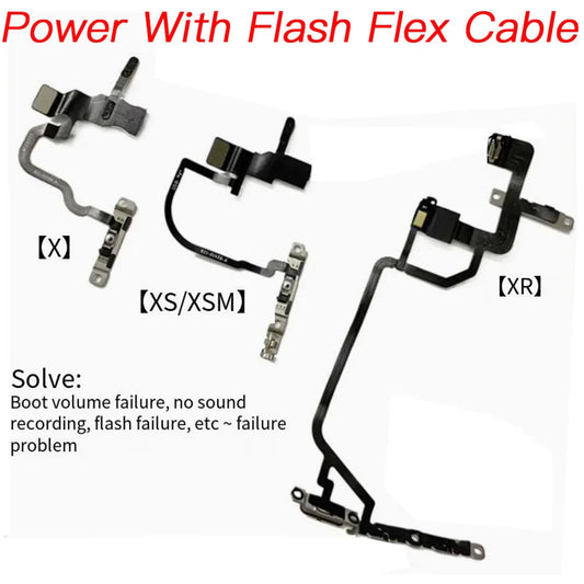 Power On/Off Button Flex Cable for iPhone X XR XS Max Phone Repair Part Oasis Select
