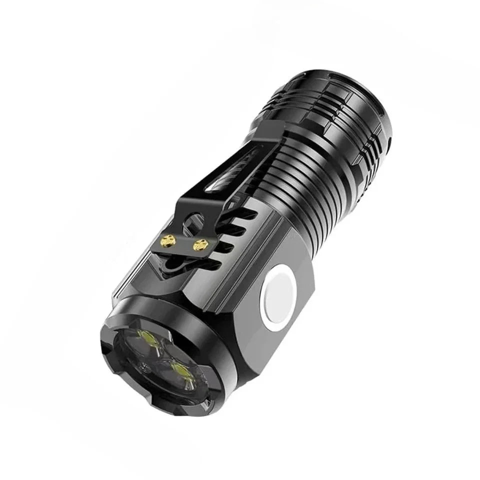 Rechargeable LED Flashlight Cap Clip – Mini Portable Outdoor