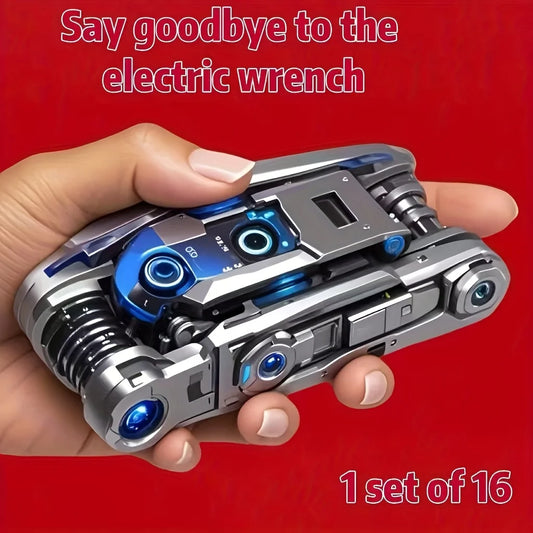 16-in-1 Bicycle Socket Wrench & Allen Key Multifunction Set Multifunction Wrench Set Peaceful Pleasures Health and Wellness