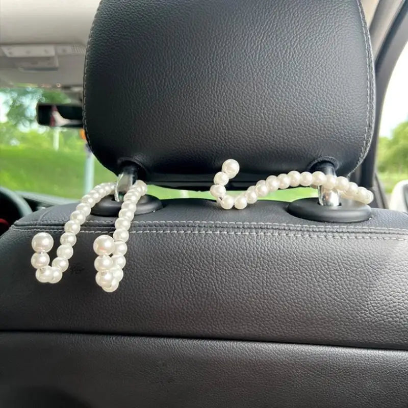 Universal Car Seat Headrest Hooks – Pearl Hanger 2-Pack