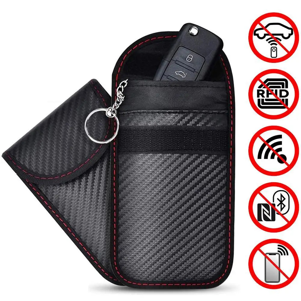 Key shielding cover Car Key Signal Blocker Case Faraday Cage Fob Pouch Keyless RFID Blocking Bag Peaceful Pleasures Health and Wellness