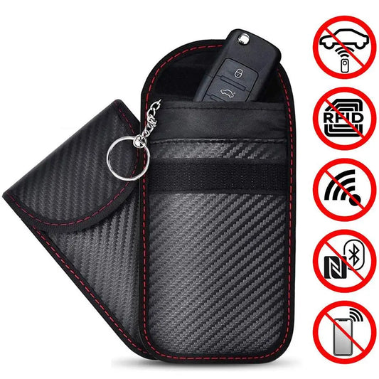 Key shielding cover Car Key Signal Blocker Case Faraday Cage Fob Pouch Keyless RFID Blocking Bag Peaceful Pleasures Health and Wellness