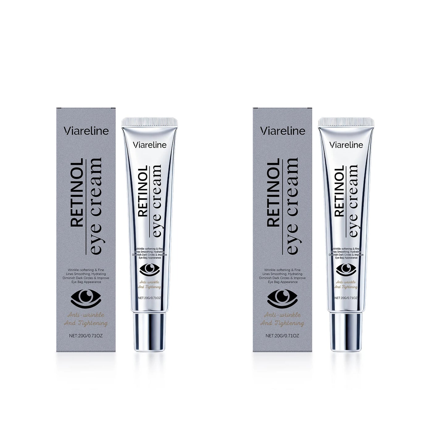 Retinol Eye Cream Reduce Wrinkles Firming Lifting Anti Dark Circles Puffiness Fade Fine Lines Hydrating Smooth Repair Eye Cream Peaceful Pleasures Health and Wellness 40g boxed